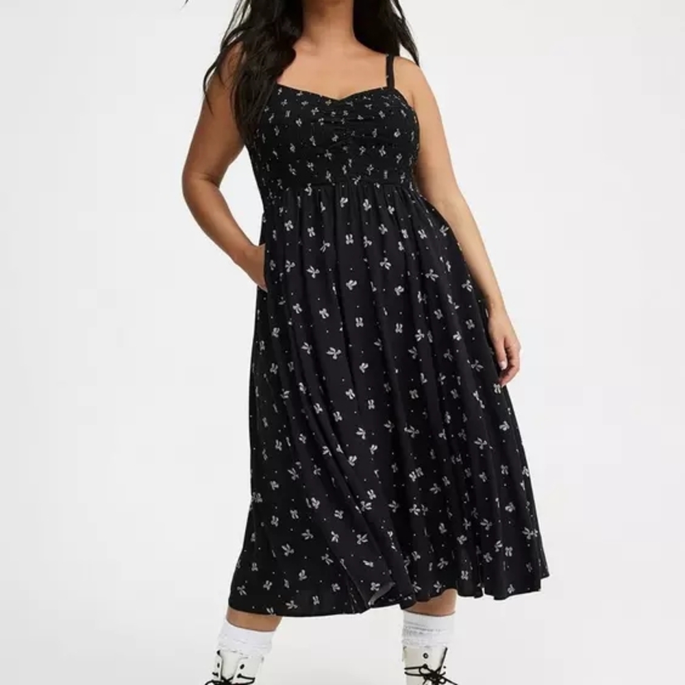 Black Bow Challace Dress (SIZE 1/16)